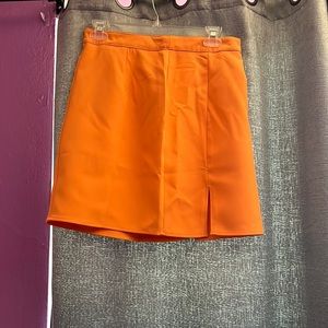 Orange mini skirt
